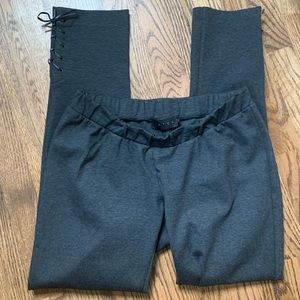 Hatch Charcoal Gray Lace-Up Leggings